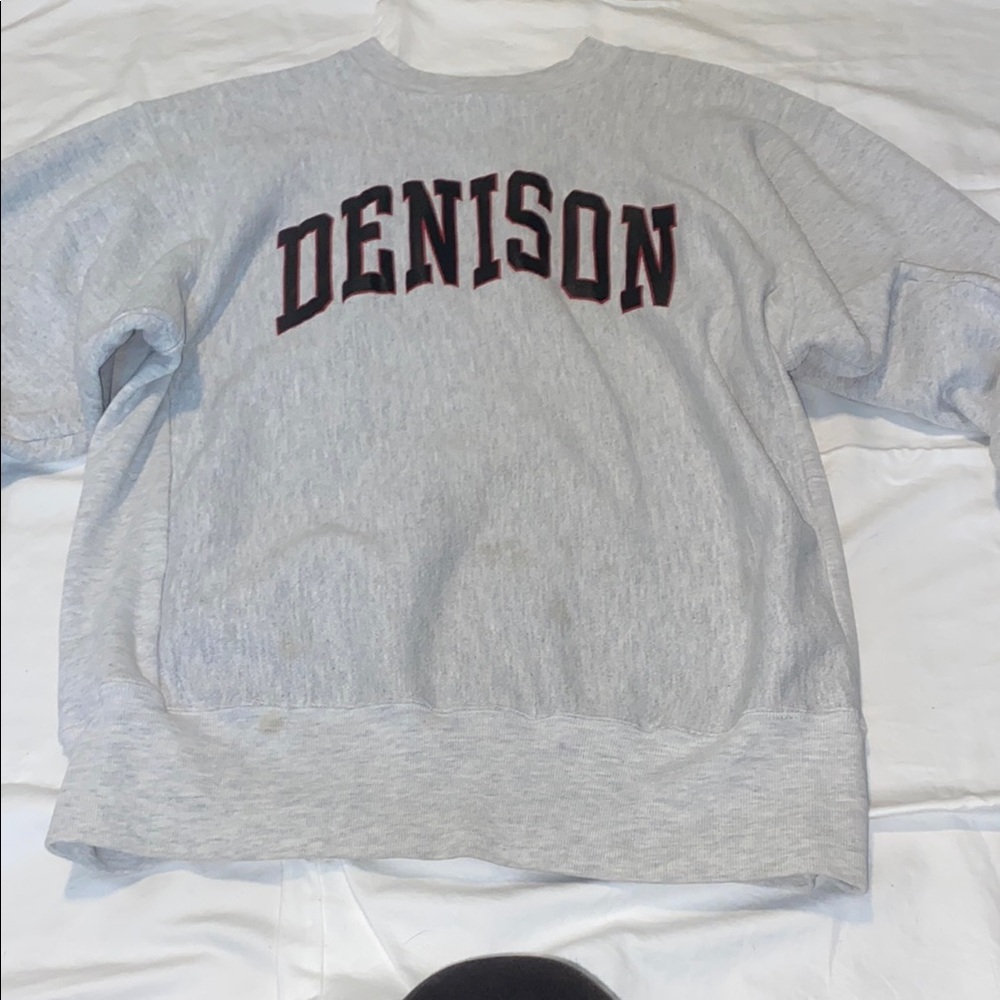 Gray unisex crew neck sweatshirt